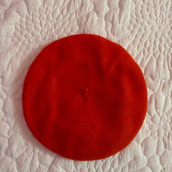 Accessories - Classic Orange Wool Beret